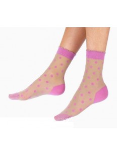 Женские носки прозрачные носки в розовый горошек