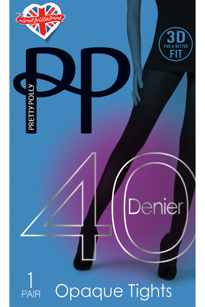Классические матовые колготки 40 ден Pretty Polly 3D OPAQUE AVA3 - фото 1