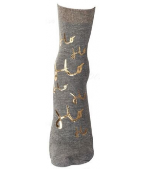 Женские хлопковые носки с золотым принтом