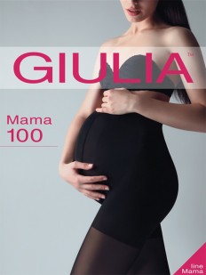 Плотные матовые колготки для беременных 100 ден с высокими шортиками