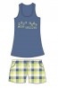 Хлопковая женская пижама с яркими шортами в клетку Cornette 659 - фото 3