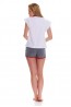 Летняя женская пижама с шортами и белой футболкой Doctor Nap PM.9446 - фото 4