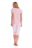 Летняя женская пижама с брюками и розовой футболкой Doctor Nap PM.9426 - фото 3