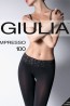 Плотные матовые колготки с кружевным поясом Giulia IMPRESSO 100 - фото 1