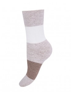 Женские шерстяные носки с рисунком широкие полоски