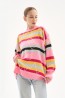 Яркий женский свитер оверсайз Melle 4102 геометрия - фото 1