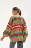 Яркий женский свитер оверсайз Melle 4102 геометрия - фото 9