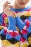 Широкий женский свитер оверсайз Melle 4103 ромбы - фото 6