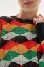 Широкий женский свитер оверсайз Melle 4103 ромбы - фото 11