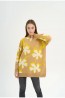 Женский свитер oversize с вышитым принтом цветы Melle 4108  - фото 5