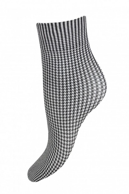 Женские носки с рисунком гусиные лапки плотностью 20 den Mademoiselle elbe (c.) - фото 1
