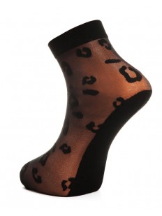 Женские носки средней высоты с леопардовым принтом 