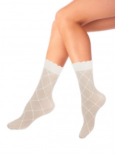 Женские капроновые носки с геометрическим рисунком 20 den 