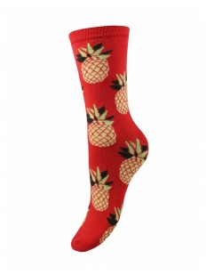 Женские цветные носки из хлопка с рисунком ананасы