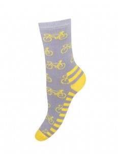 Высокие женские носки из хлопка с принтом велосипеды