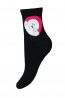 Женские однотонные хлопковые носки с рисунком на резинке Mademoiselle sc-1542-6 - фото 1