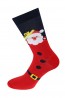 Мужские хлопковые носки с новогодним рисунком Melle 34 дед мороз подарок - фото 1