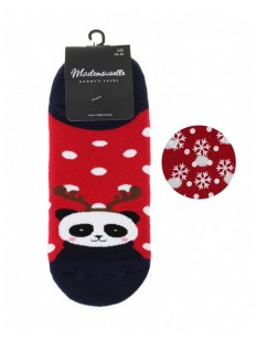 Женские ультракороткие теплые носки-подследники с принтом панда 