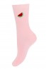 Женские яркие однотонные хлопковые носки с вышивкой Mademoiselle sc-1892 ассорти - фото 14