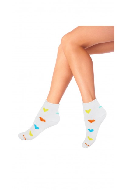 Женские принтованные носки из хлопка Mademoiselle 3cb96 cuori  - фото 1