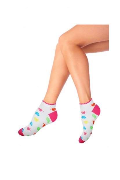 Женские короткие хлопковые носки Mademoiselle coccinella (c.) - фото 1