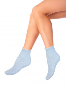Женские средние носки из хлопка с рисунком горошек