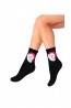 Женские однотонные хлопковые носки с рисунком на резинке Mademoiselle sc-1542-6 - фото 2