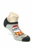 Женские короткие хлопковые носки с новогодним принтом Mademoiselle sc 092020-1617 санта - фото 1