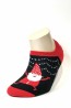 Женские короткие хлопковые носки с новогодним принтом Mademoiselle sc 092020-1620 дед мороз - фото 1