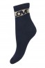 Женские высокие хлопковые носки с надписью love из люрекса Мademoiselle vegas (c) - фото 1