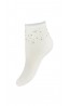 Женские однотонные носки с аппликацией Mademoiselle 9522-10 стразы - фото 2