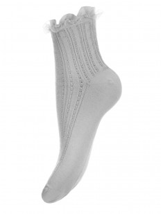Женские средние носки из хлопка с оборками