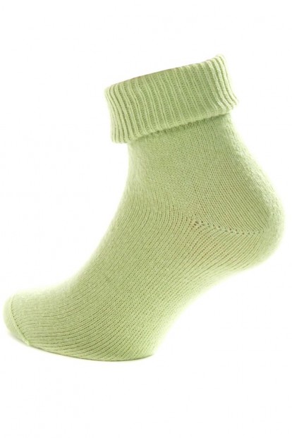 Женские однотонные шерстяные носки с отворотом Mademoiselle granato - фото 1