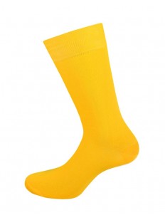 Классические мужские хлопковые носки желтого цвета