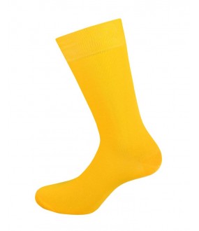 Классические мужские хлопковые носки желтого цвета