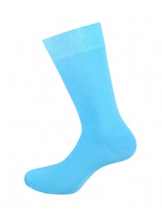 Классические мужские хлопковые носки голубого цвета