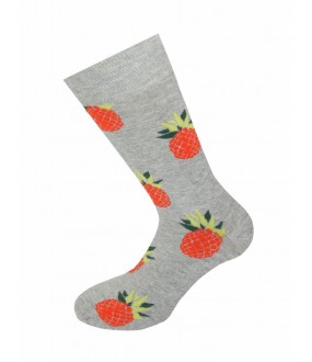 Мужские носки из хлопка классической длины с принтом ананас