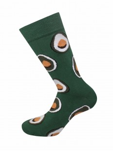 Мужские носки из хлопка классической длины с принтом авокадо