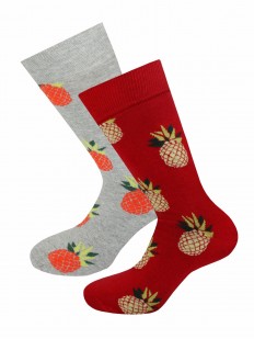 Мужские носки из хлопка классической длины с принтом ананас