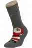 Женские махровые носки с антискользящим покрытием Mademoiselle 33 дед мороз и печь - фото 2