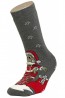 Женские махровые носки с антискользящим покрытием Mademoiselle 33 дед мороз на трубе - фото 2
