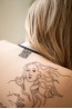 Бежевое боди с длинным рукавом с эффектом татуировки Brikolyи itb.03/tattoo - фото 5