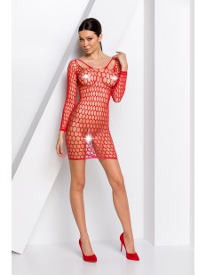 Сексуальное платье сетка красного цвета