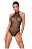 Женское черное эротическое боди с открытой спиной Passion lingerie Moonlight body - фото 1