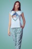 Хлопковая женская пижама с футболкой и брюками Dreamwood Evelena 1150 - фото 1