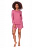 Розовая женская пижама с шортами и кофтой лонгслив Doctor Nap pm.4147 - фото 4