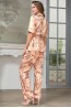 Шелковая брючная женская пижама с цветочным принтом Mia-Amore LETUAL 3436 - фото 2