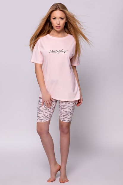 Женская хлопковая пижама с футболкой и велосипедками Sensis ANETTE - фото 1