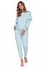 Голубая женская пижама с оборками на рукавах Doctor Nap pm-4351 - фото 5