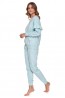 Голубая женская пижама с оборками на рукавах Doctor Nap pm-4351 - фото 4